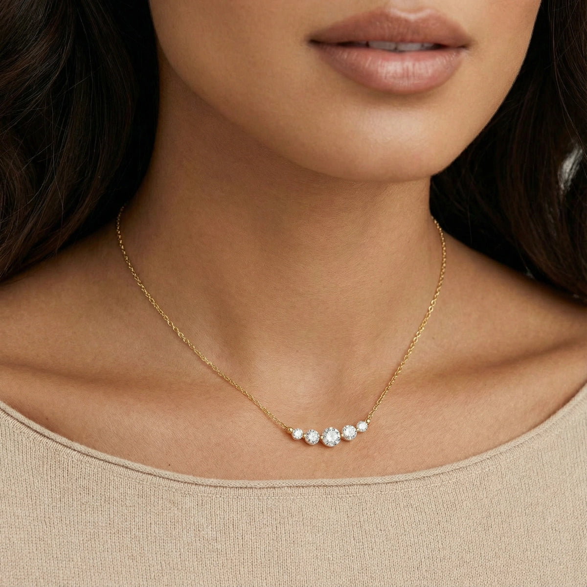 Golden Arc Necklace | Zografski