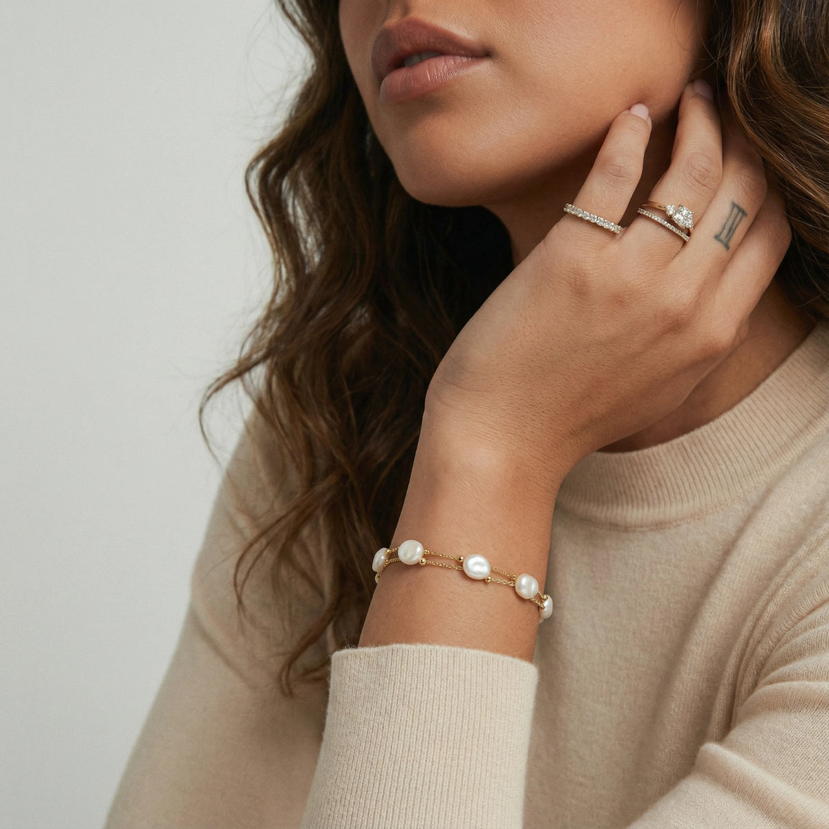 Baroque Pearl Layered Bracelet | Zografski