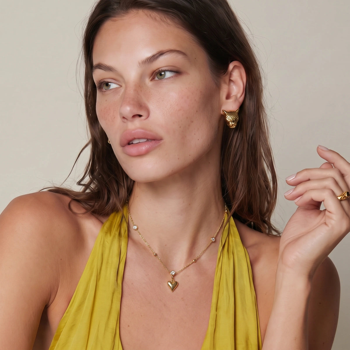 Crystal Heart Charm Necklace | Zografski