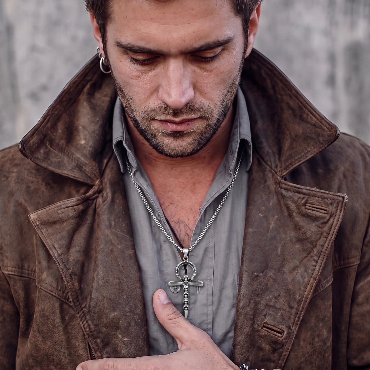 Skull Ankh Necklace | Zografski