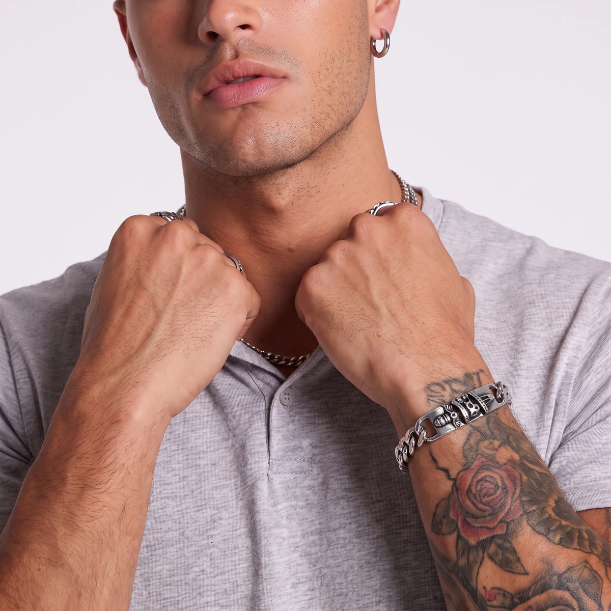 Skull Crown Chain Bracelet | Zografski