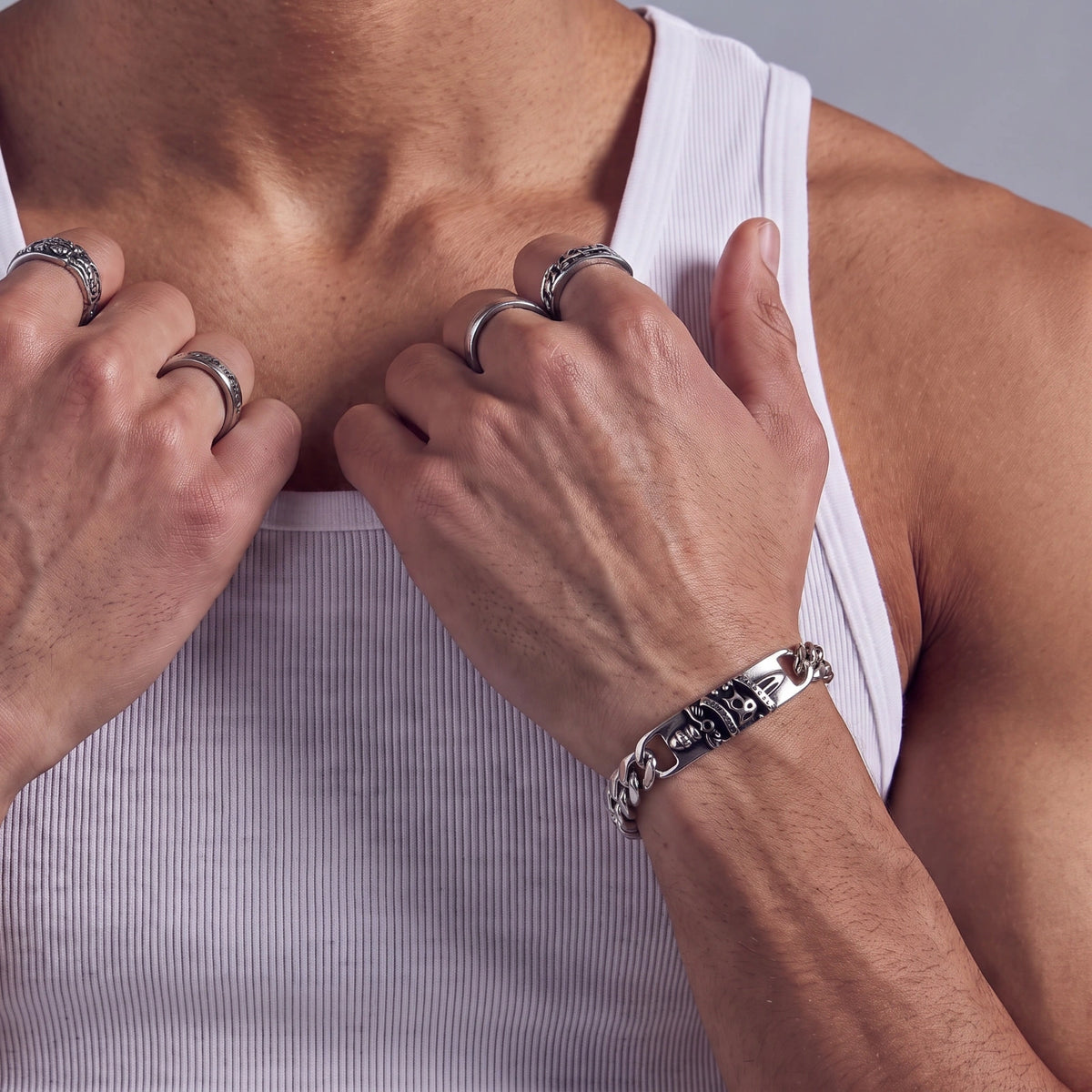 Skull Crown Chain Bracelet | Zografski